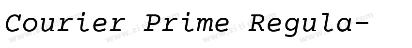 Courier Prime Regula字体转换